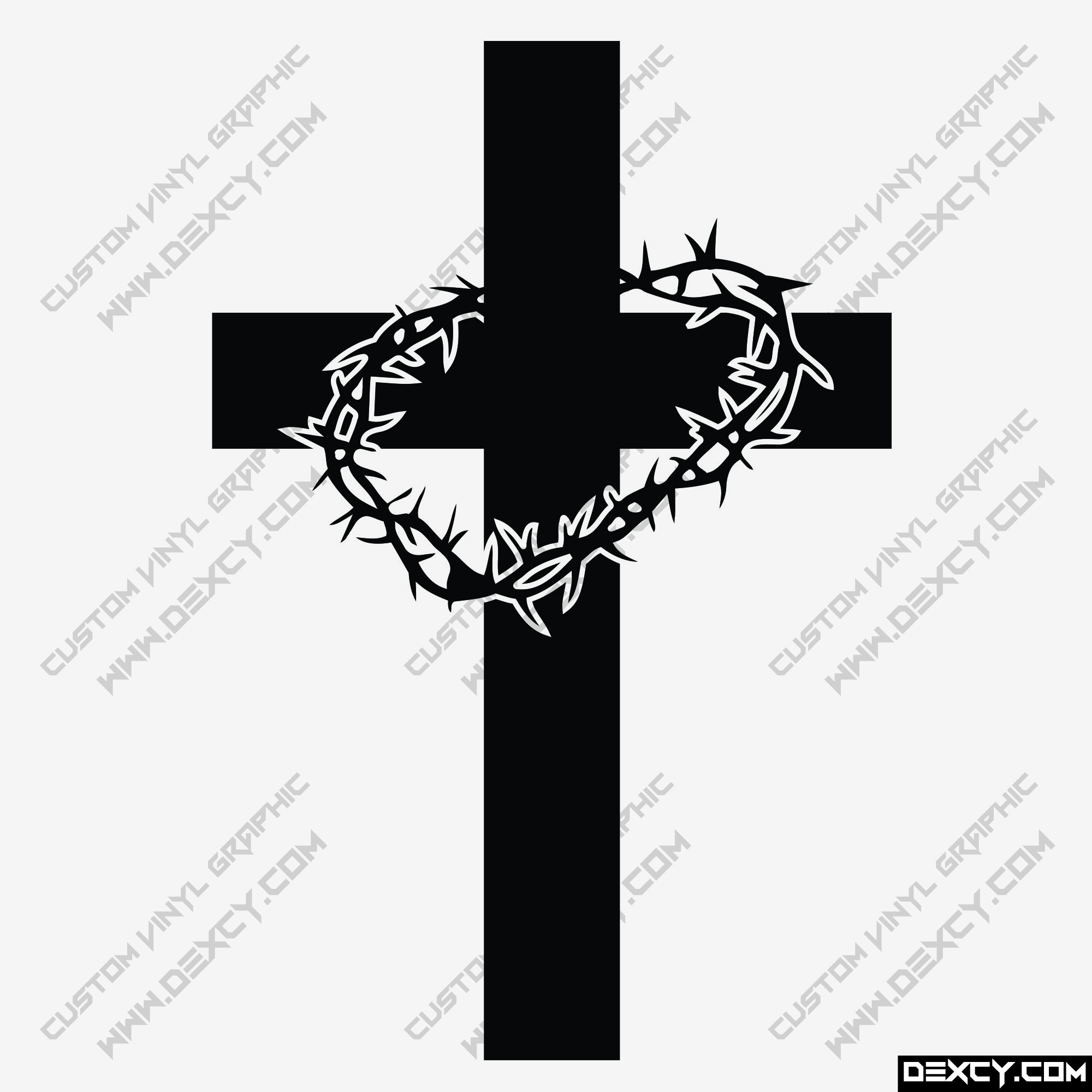 Cross Vinyl Decal Christ Vinyl Sticker Custom Vinyl Christ Cross