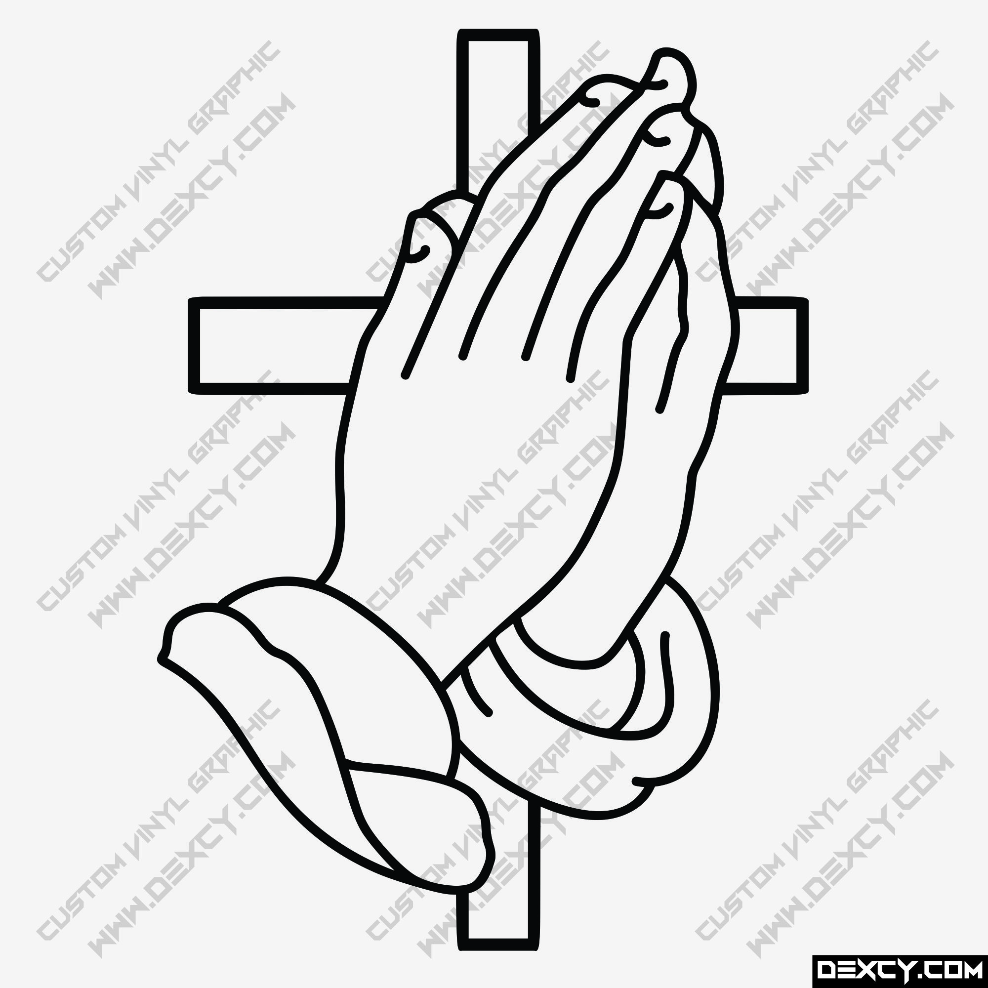 Praying Hands Decals & Stickers