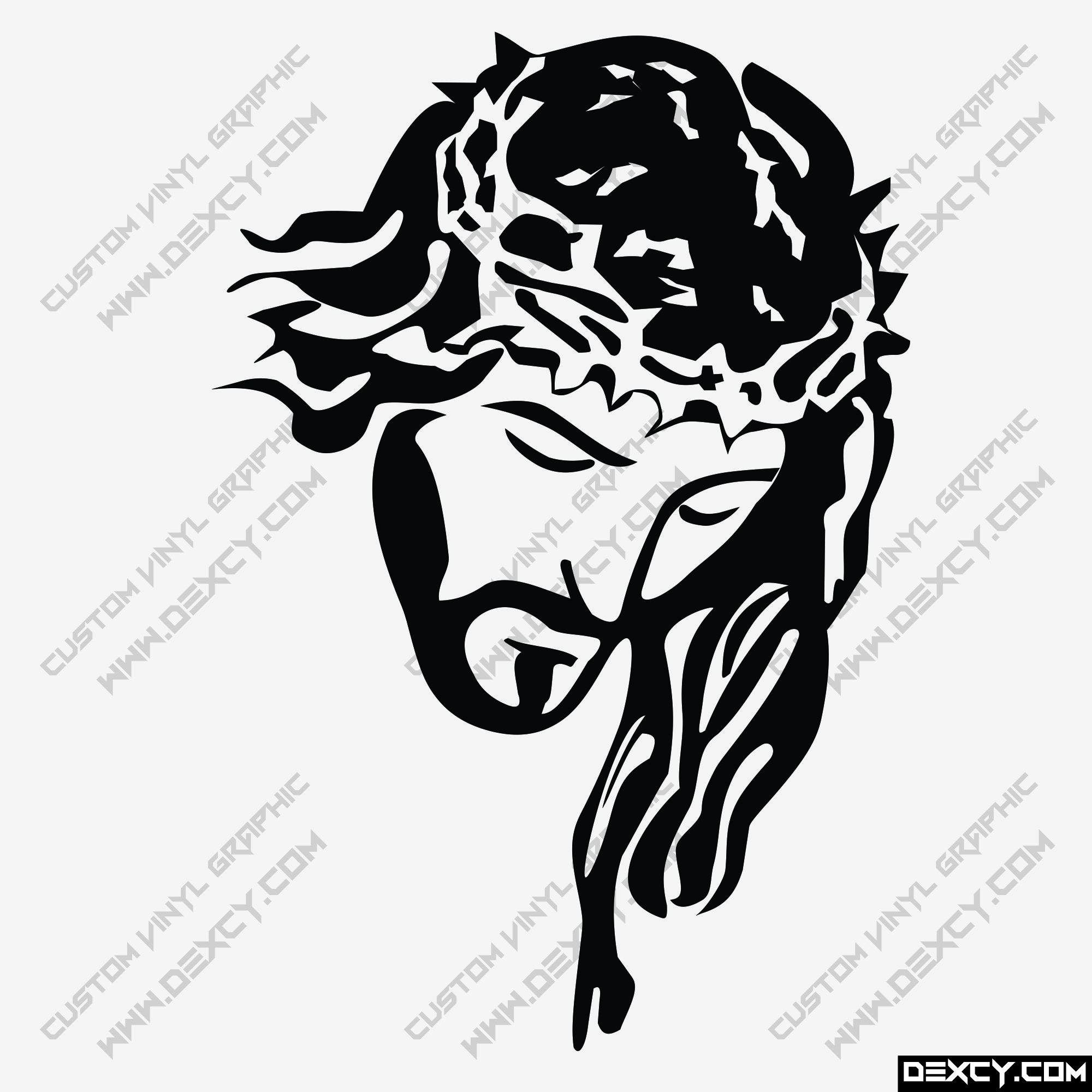 Jesus Christ Vinyl Decal Christ Vinyl Sticker Custom Vinyl Jesus