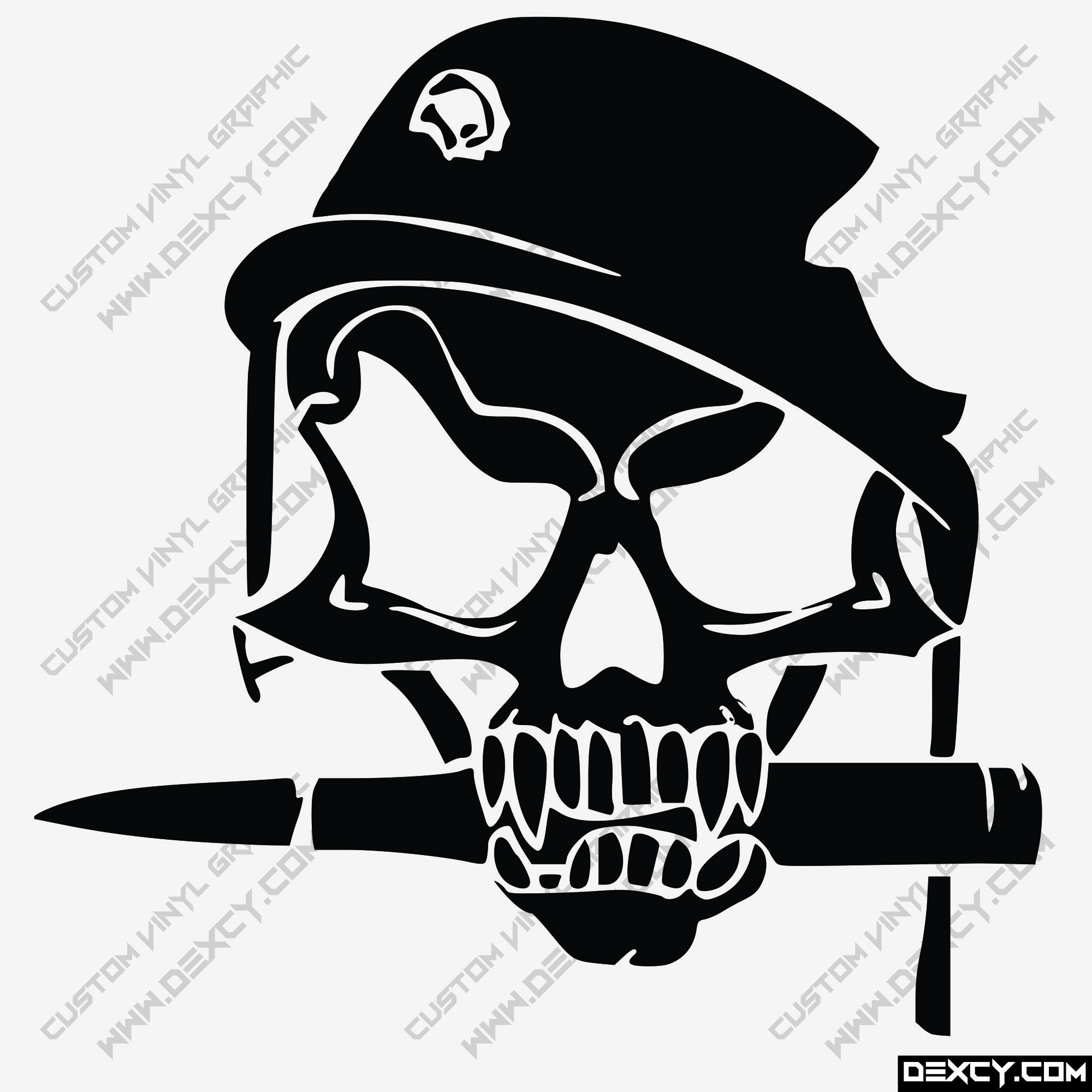 Military Skull Decal Sticker Custom Vinyl Decal Stickers Outdoor Car Truck Boat Sign Business
